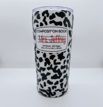 Load image into Gallery viewer, 22 oz Composition Book Tumbler w/Lid & Straw