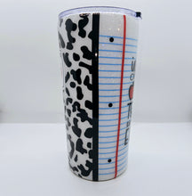 Load image into Gallery viewer, 22 oz Composition Book Tumbler w/Lid & Straw