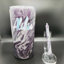 Load image into Gallery viewer, (3) 22 oz MarbleTumbler & Pen w/Lid & Straw