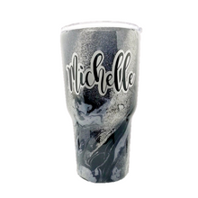 Load image into Gallery viewer, 30 oz Custom Swirl Tumbler w/Lid & Straw