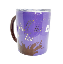 Load image into Gallery viewer, 12 oz Spill the Tea Tumbler w/ Lid