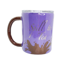 Load image into Gallery viewer, 12 oz Spill the Tea Tumbler w/ Lid