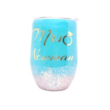 Load image into Gallery viewer, 12 oz Custom Mrs. Tumbler w/Lid & Straw