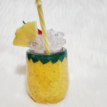 Load image into Gallery viewer, 12oz Pina Colada w/Removable Lid &amp; Straw
