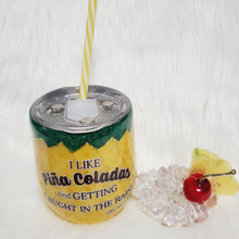 Load image into Gallery viewer, 12oz Pina Colada w/Removable Lid &amp; Straw
