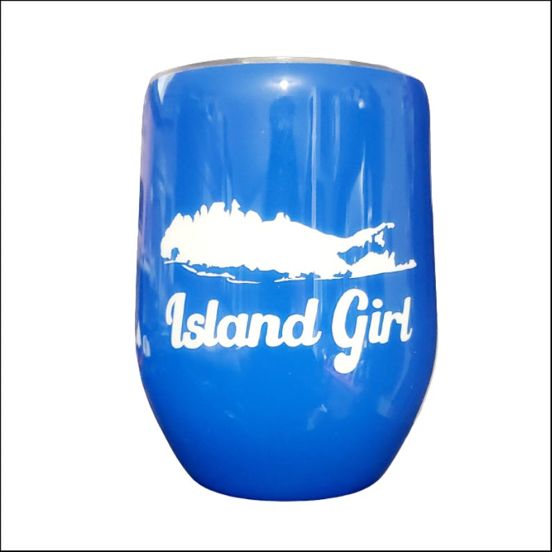 12 oz Island Girl Tumbler w/Lid & Straw