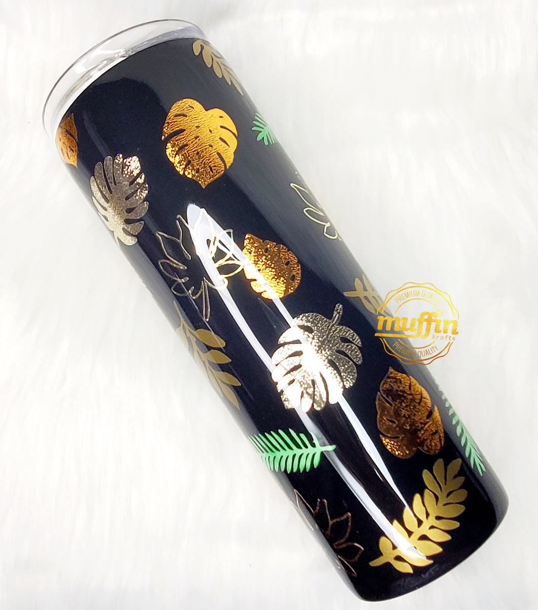 20oz Slim Custom Tropical Tumbler