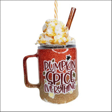 Load image into Gallery viewer, 10oz Pumpkin Spice Everything Coffee Tumbler w/ Removable Lid &amp; Straw
