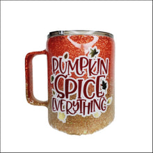 Load image into Gallery viewer, 10oz Pumpkin Spice Everything Coffee Tumbler w/ Removable Lid &amp; Straw
