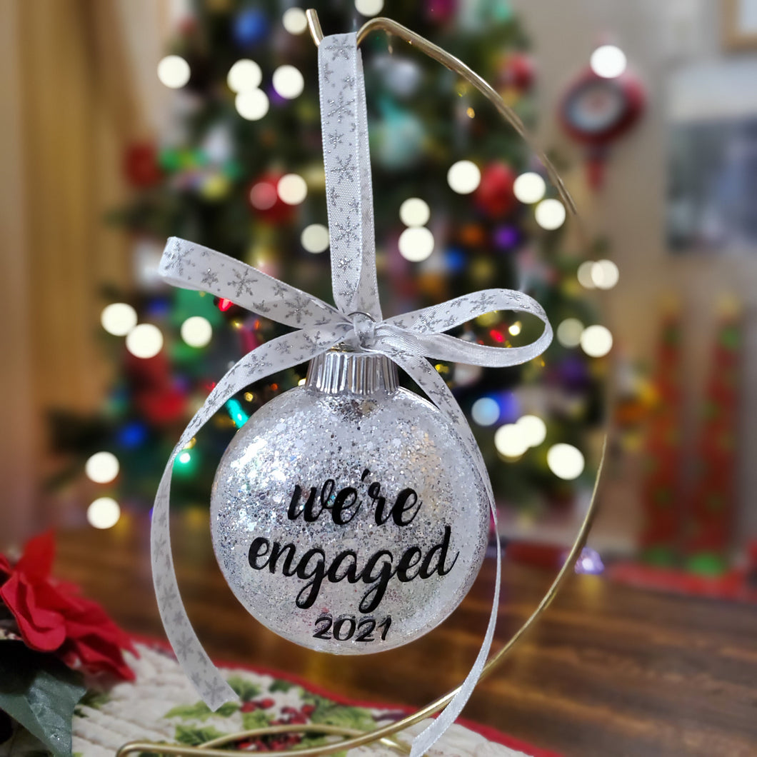 Personalized Engagement Christmas Ornaments