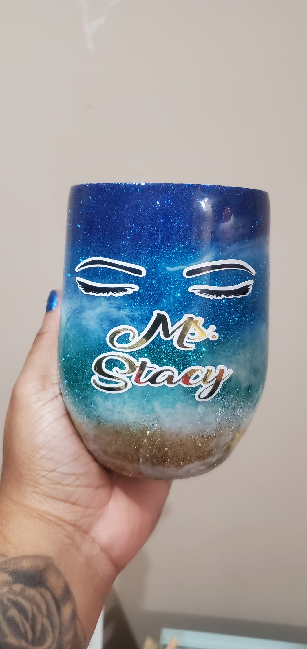 12oz Ms. Stacy Tumbler w/Lid & Straw