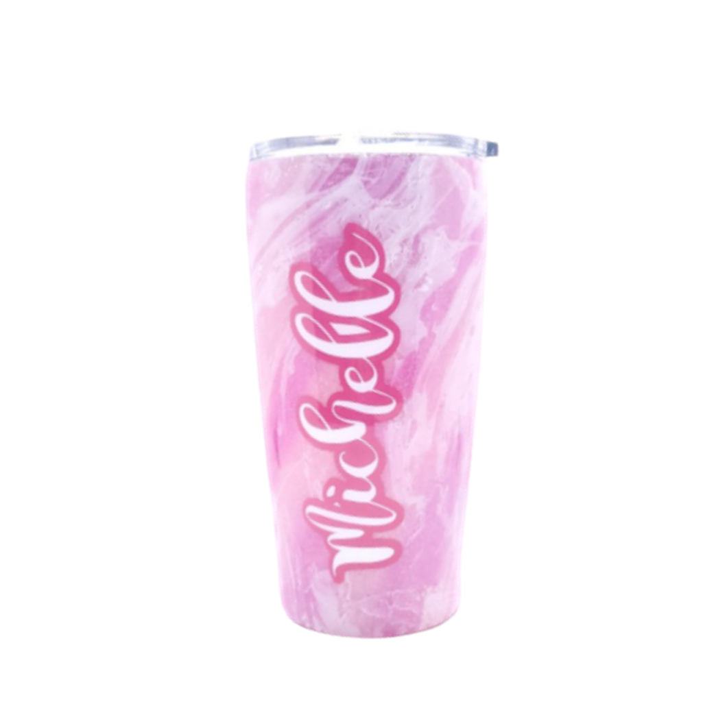 22 oz Custom Swirl Tumbler w/Lid & Straw