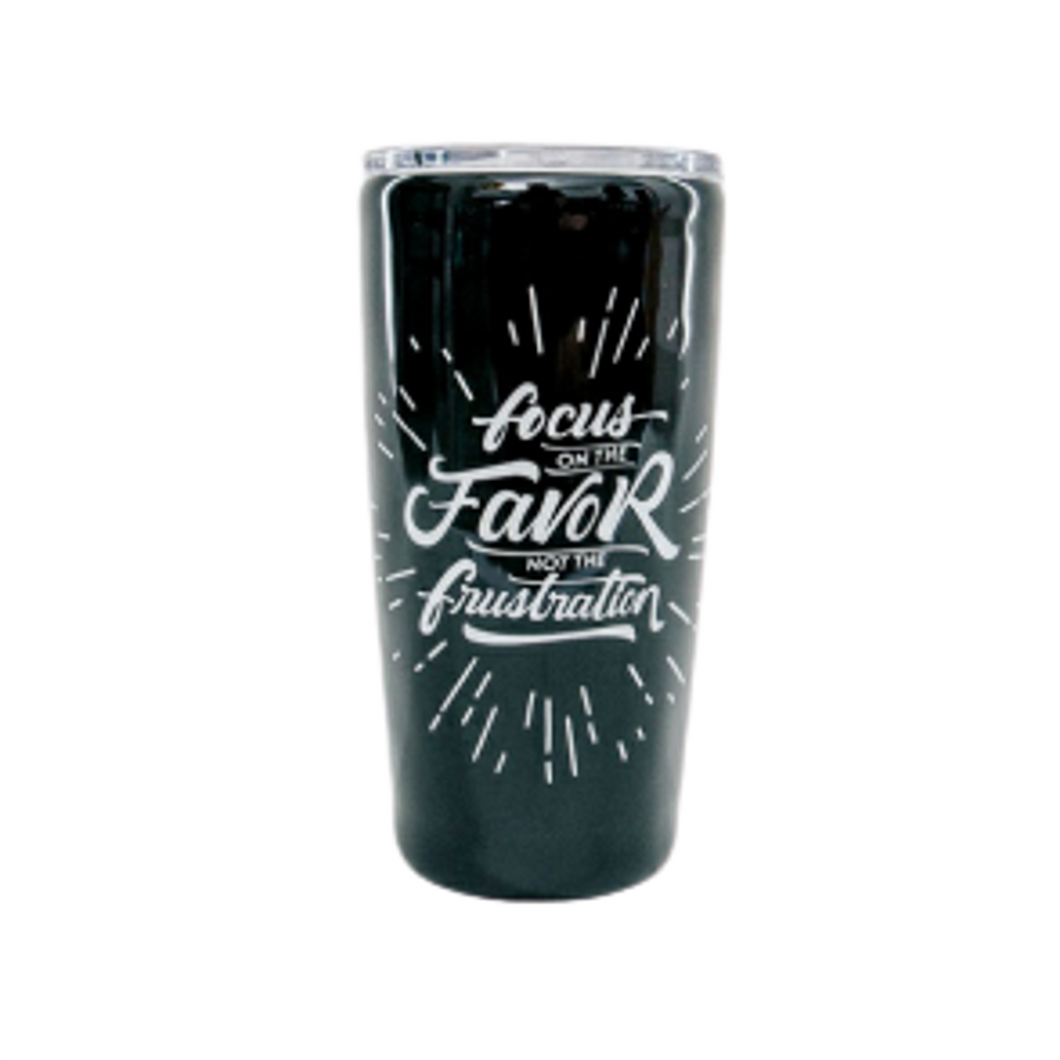 22 oz Custom Focus on the Favor Tumbler w/Lid & Straw