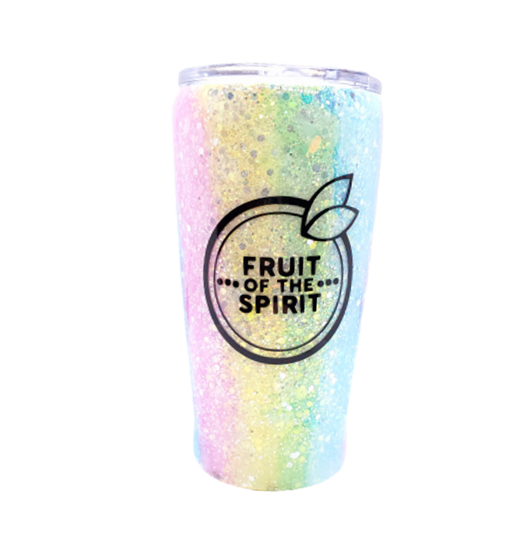 22 oz Custom Fruit of the Spirit Tumbler w/Lid & Straw