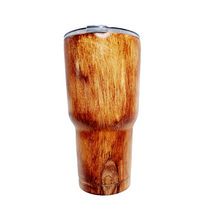 Load image into Gallery viewer, 30 oz Custom Wood Grain Tumbler w/Lid &amp; Straw
