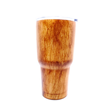 Load image into Gallery viewer, 30 oz Custom Wood Grain Tumbler w/Lid &amp; Straw
